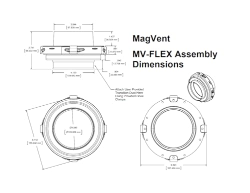 MagVent MV-Flex Magnetic Dryer Vent Coupling (Anodized Silver) by MagVent - Used condition - Image 3