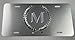 Silver Monogram Crest Car Tag Diamond Etched Engraved .040 Aluminum License Plate