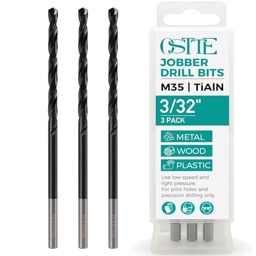 3/32" Drill Bit Set 3 Piece, 2-1/4" Overall Length, M35 Coba