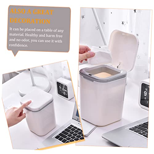 Caneca de basura mini rectangular blanca SOLUSTRE miniatura 4