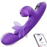 Qhysin Dildo Vibration mit 5 Tippmodi+5 Wippmodi+5 Vibrationmodi Sex...