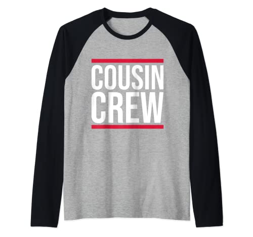 Primo Crew Family Love Team sobrino divertido fiesta con logotipo Camiseta Manga Raglan