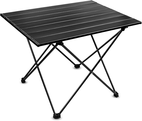 Folding Camping Table – Ultralight Aluminum Portable Table for Camping, Hiking, Backpacking, Picnic, Beach, BBQ – Compact Lightweight Collapsible Travel Side Table for Outdoor, RV, Fishing
