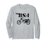BSA Logo Distressed Thunderbolt Motorcycle Long Sleeve T-Shirt