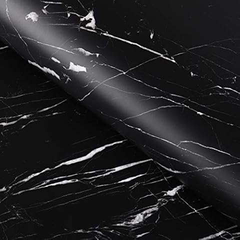 Papier Adhésif Marbre Noir FunStick Cover