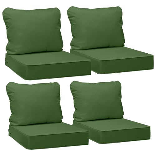 Image of AAAAAcessories Outdoor Deep Seat Cushions, Waterproof, Fade-Resistant Patio Furniture Replacement Cushions, 24 inch x 24 inch x 5 inch, Set of 4, Dark Moss Green