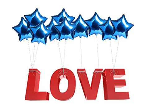 Image of 10pcs Star Shape Foil Mylar Helium Balloon 18 inch Balloon Birthday Party Decoration Foil Balloons,Wedding,Baby Shower Decor - Blue