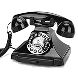 Audio Guest Book Wedding Phone,Audio GuestBook,Phone GuestBook,Bridal Shower Party Gifts, Vintage Guest Book Telephone Record Customized Voice Message for Your Wedding Party (Black)