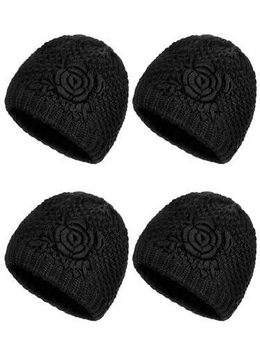 Chapeau d hiver pour femme lot de 4 cadeaux chauds grand mere