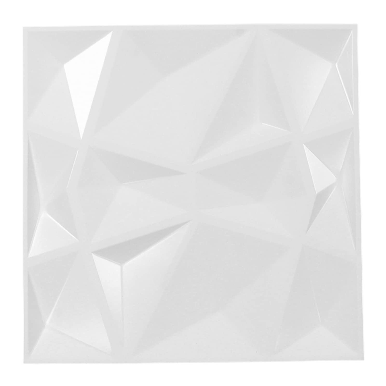 12 PZ Pannelli 3D Decor Pannelli da Parete 3D PVC Pannello da Parete 3D PVC Decorativo, 19 Pannello Strutturato Bianco da 7 Pollici per Decorazioni Interne, Pannello