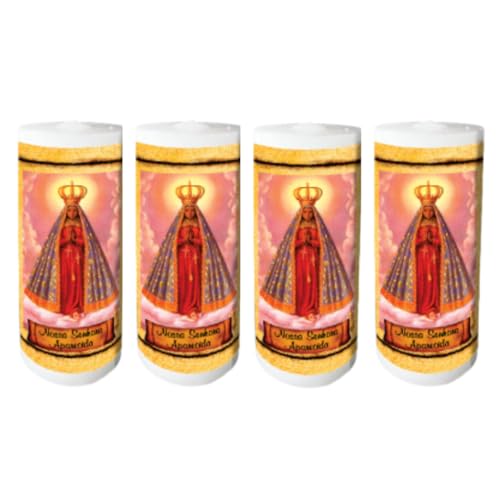 Vela De Nossa Senhora, De 3 Dias, 175g, Com Celofane Premium, Católica, Com Oração Personalizada. De