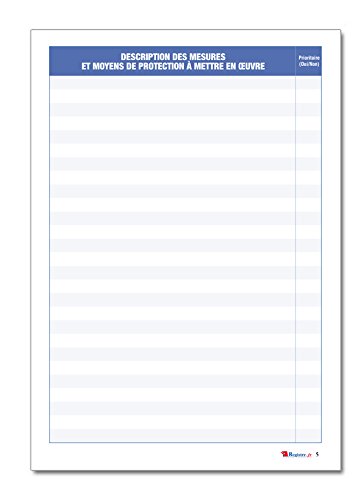Registre de sécurité - Document unique d'évaluation des risques pour la santé et la sécurité des travailleurs - P032