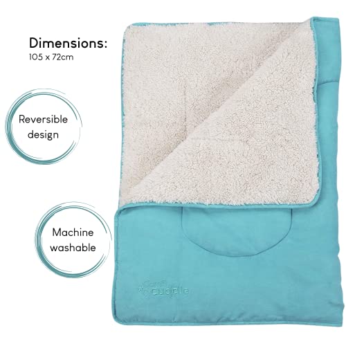 Couverture bébé super doux et double face Comfi Cuddle turquoise - 3