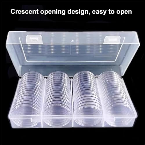 Capsulas plásticas transparentes para monedas 33mm 120 piezas miniatura 5