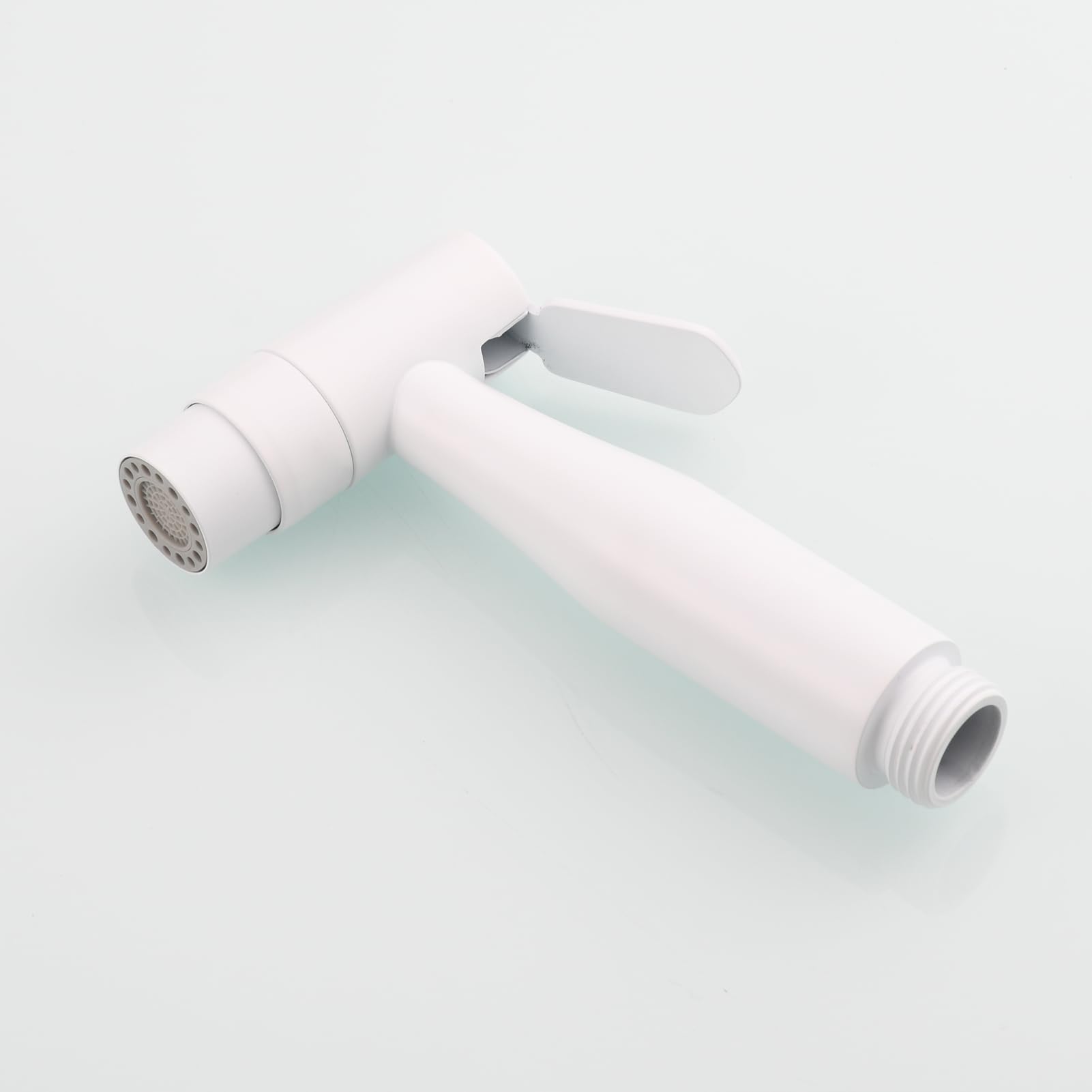 Tecmolog 2 Strahlarten Bidet Handbrause Set Edelstahl Einhebel Bidet Armaturen Kaltes Wasser für WC, Weiß, WS024AWF1