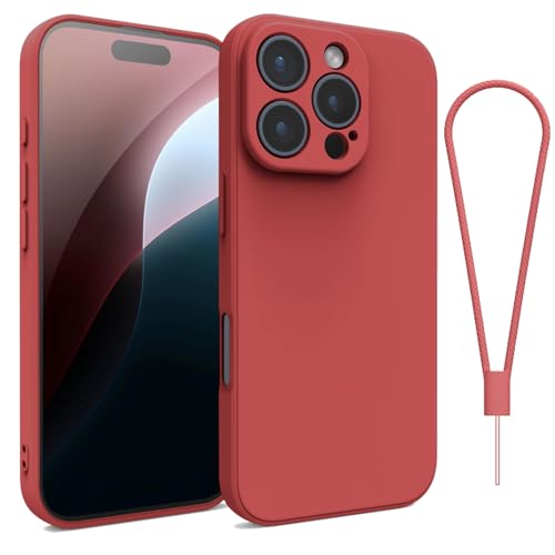 Andwing For iPhone 16 Pro Max Case,Silicone Case Soft Ultra For iPhone 16 Pro Max Phone Case Slim Protective Shockproof Cover Scratch-Resistant Microfiber Lining