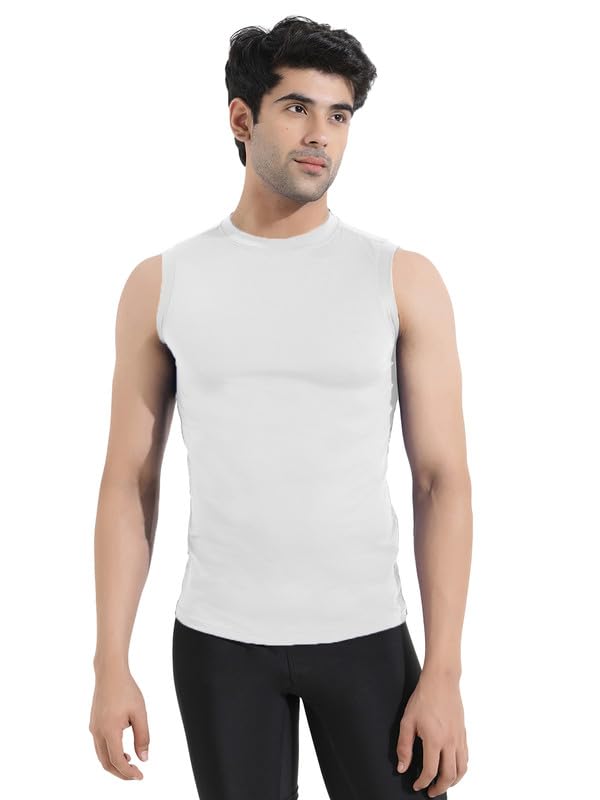 lycot Men's Sleeveless Net Rash Guard | Nylon Athletic Compression Top for Swimming & Outdoor Activities-picture-11