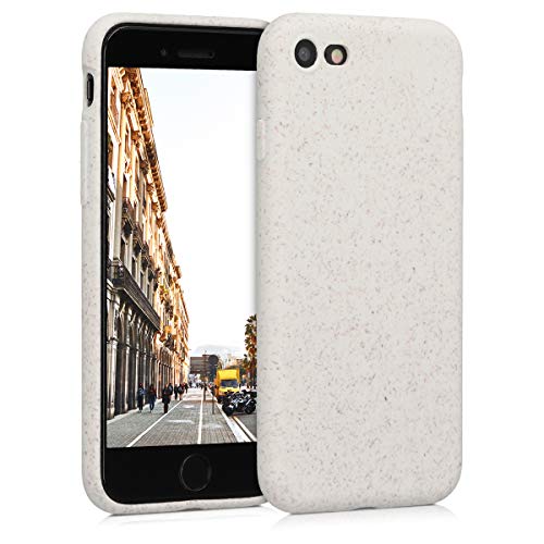 kalibri Funda Compatible con Apple iPhone 7/8 / SE (2020) Carcasa Hecha de TPU y Trigo Natural ecológico - Blanco