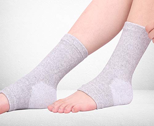 2 Pedaços Bambu carvão vegetal quente e respirável suporte de tornozelo esportivo Protetor de futebo