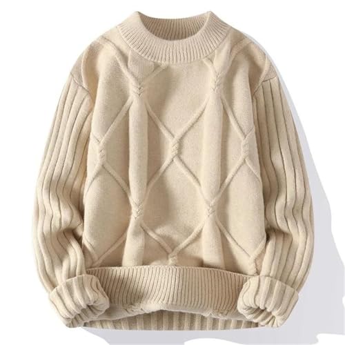 Men's Fashion Slim Fit Sweater Round Neck Long Sleeve Pullover Loose Fit Korean Style Knitted Top2
