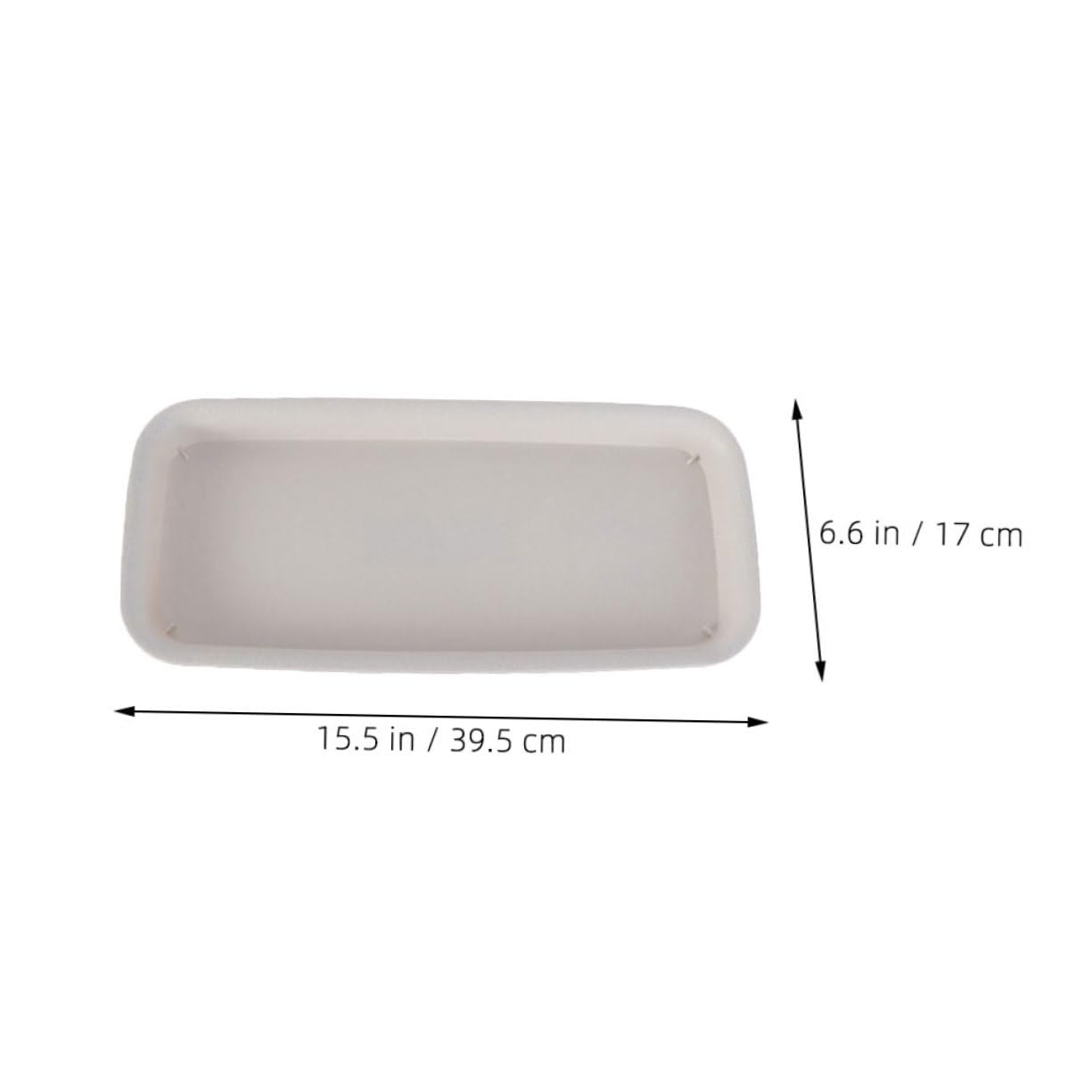 Gogogmee Rectangular Flower Pot Trays 15.7 Inch Plastic Plant Drip Saucers Leakproof Water Tray Base with Anti-Slip Uv Resistant Design for Indoor Outdoor Gardening - Image 3