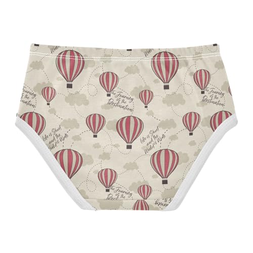 Little Girl Underwear Toddler Panties Kids Undies Hot Air Balloons Soft Cotton Briefs 2T-8Y2