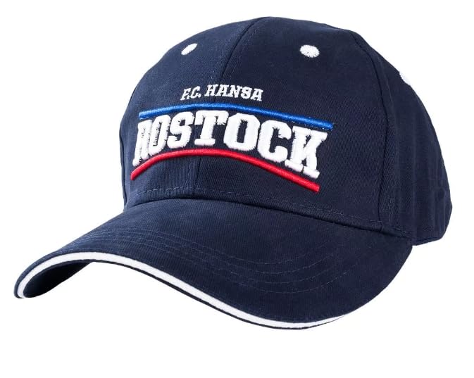 Casquette F.C. Hansa Rostock bleu marine en coton de qualité supérieure