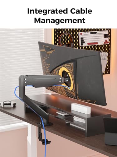 Image of Suptek Single Monitor Mount,Adjustable Gas Spring Monitor Arm Desk Mount Stand Fits 17 20 22 23 24 26 27 32 33 35 36 inch,Holds up to 25 lbs, Black(MD9)