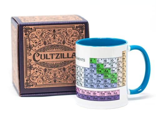 Cultzilla Mug avec tableau périodique (éléments 2016)