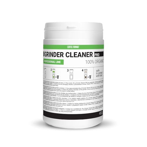 Coffee Format Grinder Cleaner PRO 480g Kaffeemühlenreiniger für externe Mühlen Mahlwerk Reiniger Mühlenreiniger Natural kompatibel mit DeLonghi Bosch Tchibo Sage Graef Hario Caso Melitta