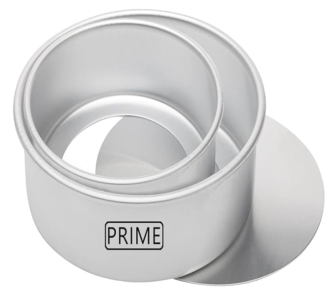 Prime Bakers and Moulders Round Removable Bottom Cake Mould Set with Loose Base tin for Oven (8,10 Inch)