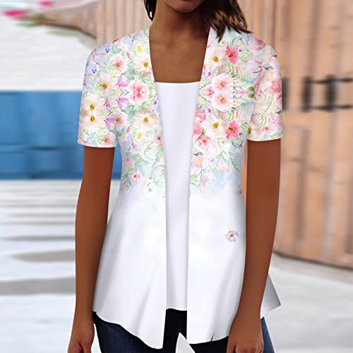 Women Summer Tops Women Color Block Stripe Panel Top Raglan Short Sleeve Crew Neck Open Up Shirt Scrub Peplum Stylish Outfit Tops Bohemian Tops Mexican Blouses For Women Embroidered #TOP1