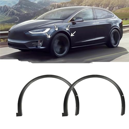Guardabarros de arco de rueda para Tesla Model X con ajuste preciso en plástico ABS 2
