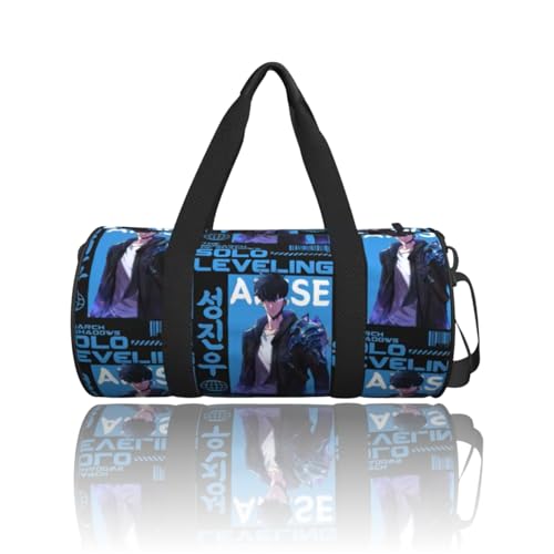 Anime Gym Bag for Women Men - Large Capacity Waterproof Workout Fitness Travel Sports Bags Fashion Street Camping Weekender Expandable Carry On Duffle Bag For Couple (F2)