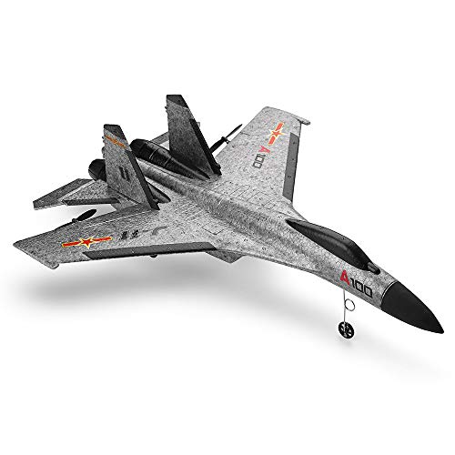 Wotryit 3CH Remote Control Airplane, RC Plane Drone with 2.4GHZ Control Flying Paper Aircraft Toys Indoors & Outdoors Easy to Fly (A100 SU-27)