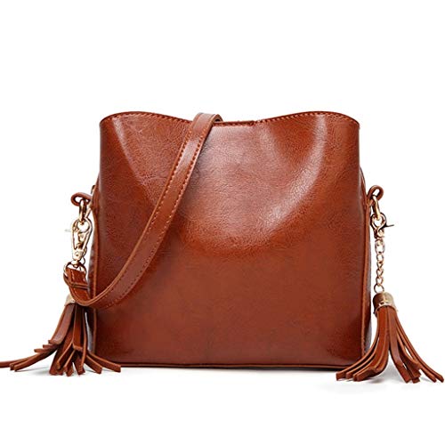 Sac à main pour femme en cuir PU avec sac diagonal à pompon