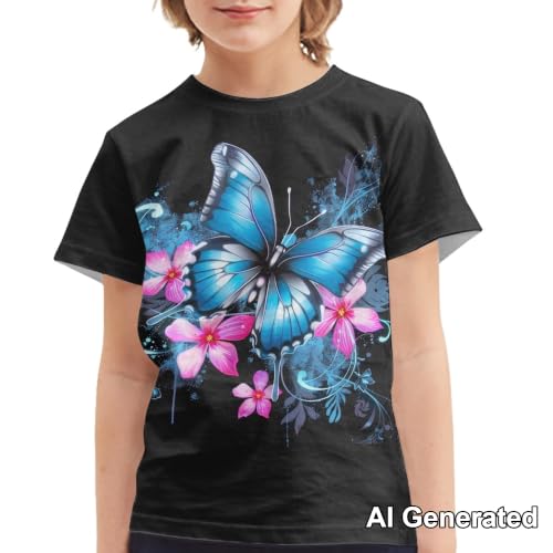 Image of Xhuibop Kids Tshirts Girls Boys 3-16 Years Summer Clothes for Teens Loose Fitting Tops