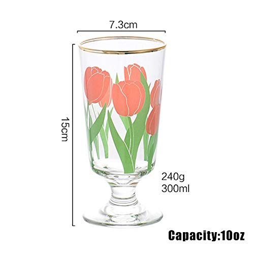 Longjet Red and White Wine Glasses, Champagne Crystal Drinking Glass Cups, 10 Ounce (Tulip)