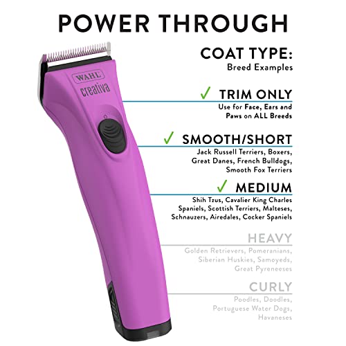 WAHL Professional Animal Creativa Cordless Dog, Cat, Pet, and Horse Clipper with 5-in-1 Adjustable Blade, Berry (#41876… - Image 5