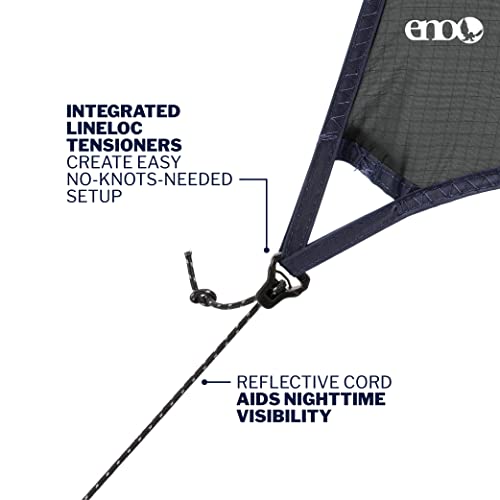 Eno, Eagles Nest Outfitters Profly Xl Rain Tarp, Ultralight Camping Tarp, Navy/Charcoal #TOP3