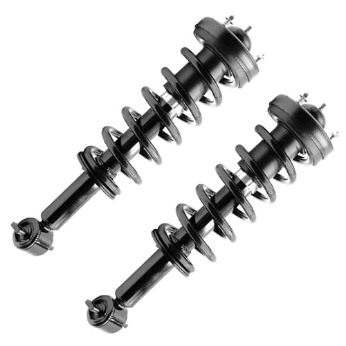 Image of Detroit Axle - Front Struts Sway Bars for 2018-2022 Ford Expedition Lincoln Navigator, 2 Struts with Coil Spring 2 Sway Bar End Links 2019 2020 2021 Replacement Suspension Kit