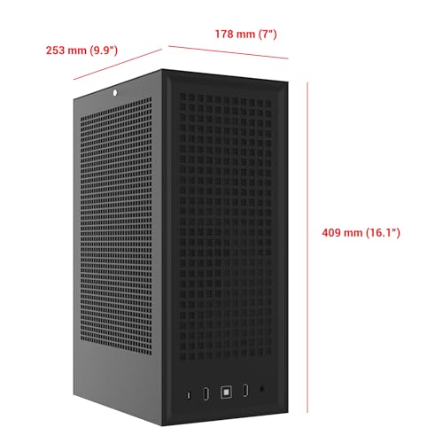 Image of HYTE Revolt 3 Small Form Factor Premium ITX Computer Gaming Case Only, Metal, Black