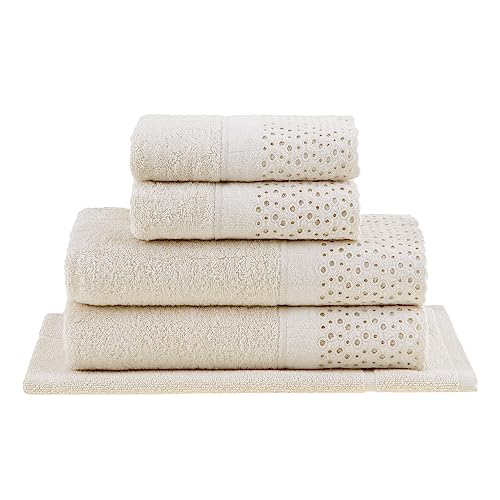 Buddemeyer Jogo de Toalhas Princess Banho Bege 5 peças