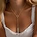 TITUTHIA Lariat Gold Necklaces for Women Trendy, Dainty Long Necklace Y-Shaped Necklace 14k Gold Plated Circle Bar Pendant Necklace Drop Gold Chain Necklace Non Tarnish Fashion Jewelry Gift Prom
