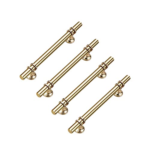 取っ手 取手 ドア取っ手 ハンドル 4個キャビネットハンドルプル食器棚引き出しプルクローゼットドアハードウェア 食器棚 家具 ベッーム ノブ (Color : 金, Size : 270mm)