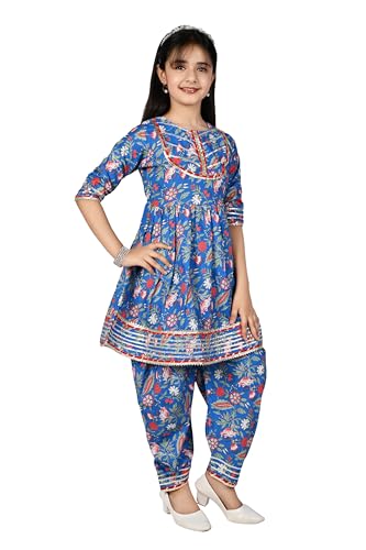 Image of Arshia Fashions Girls Ethnic Wear Kurti and Dhoti Pant Set