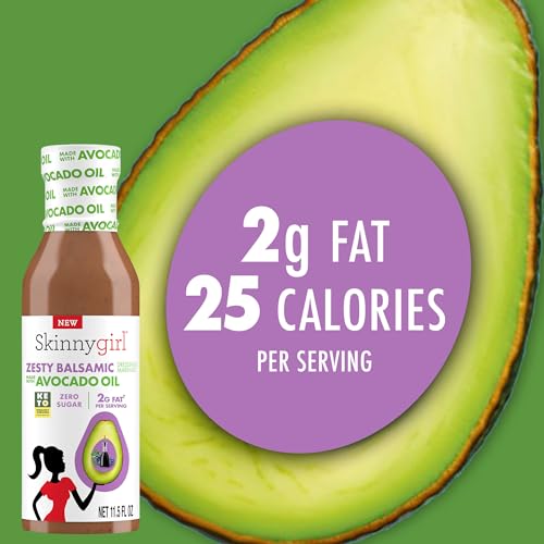 Image of Skinnygirl Sugar Free Gluten Free Avocado Oil Salad Dressing, Zesty Balsamic, 11.5 Ounce