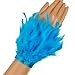 wyjbdwkzs 2Pcs Blue Feathers Wrist Cuff for Women Cute Fashion Feathers Cuffs Cosplay Wristband Arm Warmer for Party Halloween Costume Wrist Cuffs