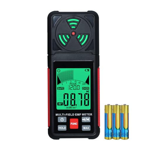 Image of 3-in-1 EMF ELF RF Meter, AC Electric Magnetic Radiation Field Detector Portable EMF Meter RF Detector for EF /RF /MF /WiFi Signal /Microwave, Emf Radiation Meter Suitable for Home, Office, Ghost Hunting