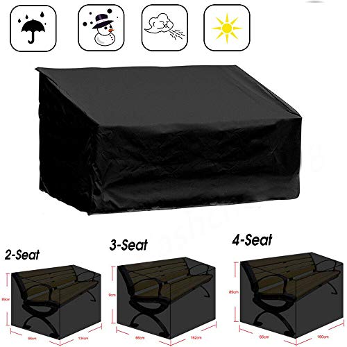 ONEVER Garden Bench Dustproof Cover, Waterproof Dustproof Uv Resistant Breathable Outdoor Bench Seat Protection Cover - Outdoor Long Chair Cover